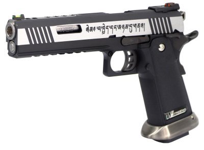 WE GBB HI-CAPA 6 IREX COMPETITION FULL-AUTO WITH MARKINGS BLOWBACK AIRSOFT PISTOL DUAL TONE / SILVER Arsenal Sports