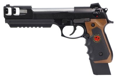 WE GBB M92 GEN2 S.T.A.R.S. BIOHAZARD EXTENDED BLOWBACK AIRSOFT PISTOL BROWN / SILVER Arsenal Sports