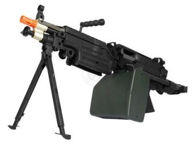 CYBERGUN / FN HERSTAL M249 PARA AIRSOFT RIFLE BLACK Arsenal Sports