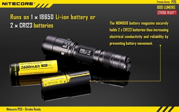 NITECORE TACTICAL LIGHT 800 LUMENS UP TO 210 METERS