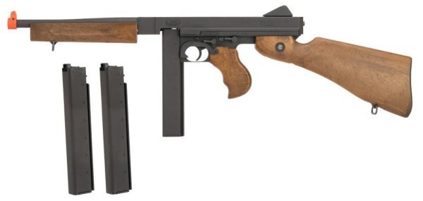 WE / ARMORER WORKS / CYBERGUN GBBR M1A1 THOMPSON BLOWBACK AIRSOFT RIFLE ( 02 MAGAZINE EXTRAS)