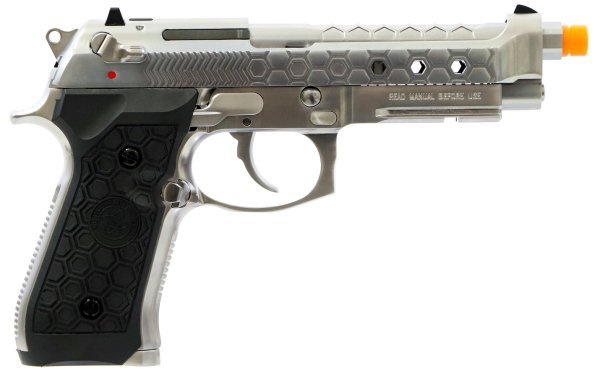 WE GBB M9A1 G2 HEX BLOWBACK AIRSOFT PISTOL SILVER