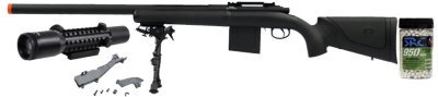 APS SPRING SNIPER APM40 435FPS BOLT ACTION AIRSOFT RIFLE BLACK COMBO Arsenal Sports