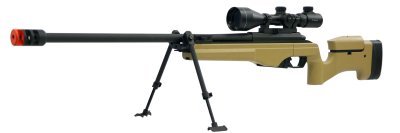 ARES GBBR SNIPER MSR-009 450 FPS BLOWBACK AIRSOFT RIFLE DESERT COMBO Arsenal Sports