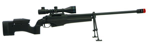 ARES GBBR SNIPER MSR-009 450 FPS BLOWBACK AIRSOFT RIFLE BLACK COMBO