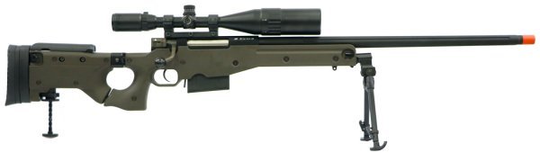 ARES SPRING SNIPER AW338 MSR-008 530 FPS AIRSOFT RIFLE OD GREEN COMBO