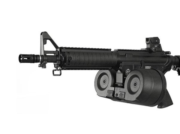 ICS MAGAZINE 2500R DRUM POLYMER FOR M4 / M16 BLACK