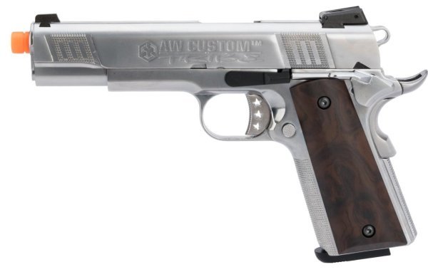 ARMORER WORKS GBB 1911 AW-NE3001 BLOWBACK AIRSOFT PISTOL TRIBE SILVER