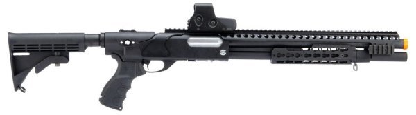 S&T ARMAMENT SPRING BOLT ACTION M870 SHOTGUN TACTICAL BLACK