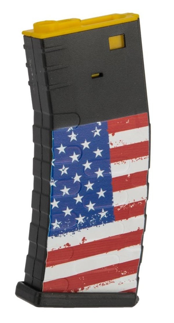 APS MAGAZINE 300R HI-CAP U-MAG FOR M4 AMERICAN FLAG