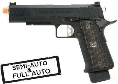 ARMORER WORKS / EMG ARMS / SALIENT ARMS GBB 2011 4.3 FULL AUTO BLOWBACK AIRSOFT PISTOL BLACK Arsenal Sports