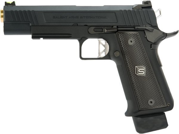 SALIENT ARMS EMG ARMORER WORKS GBB 2011 5.1 FULL AUTO BLOWBACK AIRSOFT PISTOL BLACK