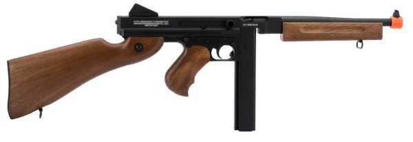 CYMA SPORT M1A1 THOMPSON SUBMACHINE GUN FULL METAL GEARBOX AIRSOFT AEG WOOD