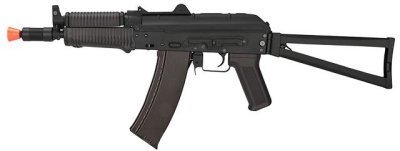 CYMA AEG AKS-74U STAMPED STEELL RAS WITH STEEL FOLDING STOCK AIRSOFT RIFLE BLACK Arsenal Sports