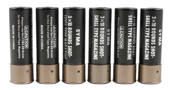 CYMA SHOTGUN SHELL 6-PACK 30R FOR M870 BLACK