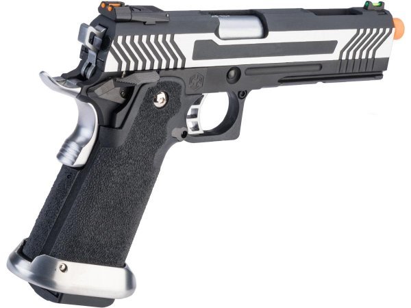 ARMORER WORKS GBB HI-CAPA FULL AUTO AW-HX1131 BLOWBACK AIRSOFT PISTOL BLACK / SILVER