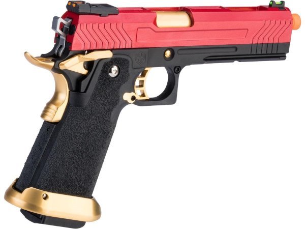 ARMORER WORKS GBB HI-CAPA FULL AUTO AW-HX1134 BLOWBACK AIRSOFT PISTOL BLACK / RED