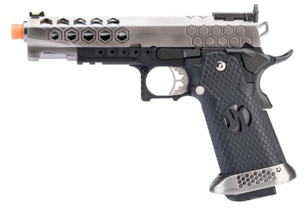 ARMORER WORKS GBB HI-CAPA FULL AUTO AW-HX2531 BLOWBACK AIRSOFT PISTOL BLACK / SILVER