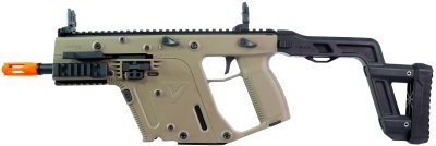 KRISS VECTOR AEG SMG RIFLE BY KRYTAC BLACK WITH TAN CUSTOM PAINT ARSENAL SPORTS Arsenal Sports