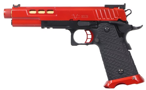 ARMORER WORKS / EMG ARMS / SALIENT ARMS GBB DVC 3-GUN 2011 TB BLOWBACK AIRSOFT PISTOL RED
