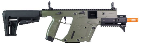 KRISS VECTOR AEG SMG RIFLE BY KRYTAC WHITE WITH OD CUSTOM PAINT ARSENAL SPORTS
