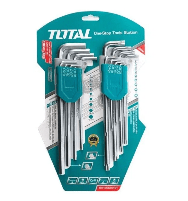 TOTAL TOOLS KIT CHAVE HEX / TORX