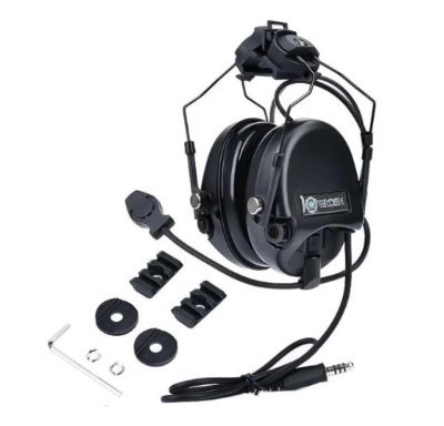 WADSN SORDIN HEADSET WITH NEW HELMET ADAPTER BLACK Arsenal Sports