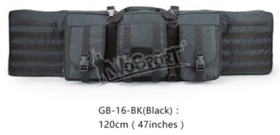 WOSPORT RIFLE BAG DOUBLE COMPARTMENTS 120CM BLACK Arsenal Sports