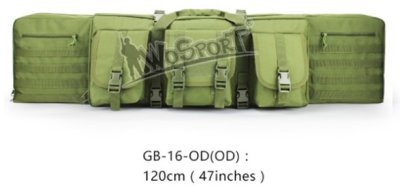 WOSPORT RIFLE BAG DOUBLE COMPARTMENTS 120CM OD GREEN Arsenal Sports