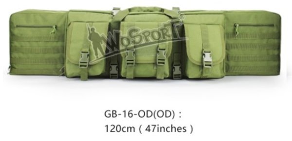 WOSPORT RIFLE BAG DOUBLE COMPARTMENTS 120CM OD GREEN