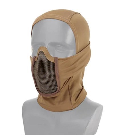 WOSPORT BALACLAVA SHADOW FIGHTER WITH MESH MOUTH PROTECTOR TAN Arsenal Sports