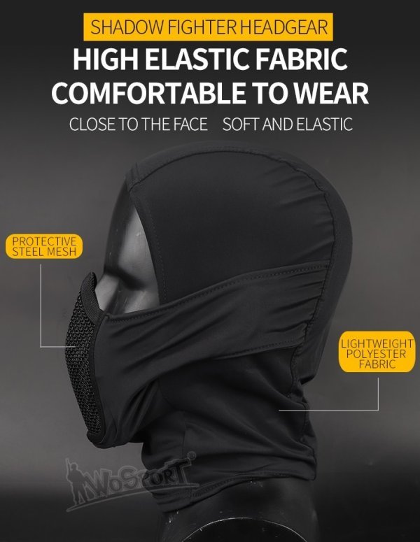 WOSPORT BALACLAVA SHADOW FIGHTER WITH MESH MOUTH PROTECTOR TAN