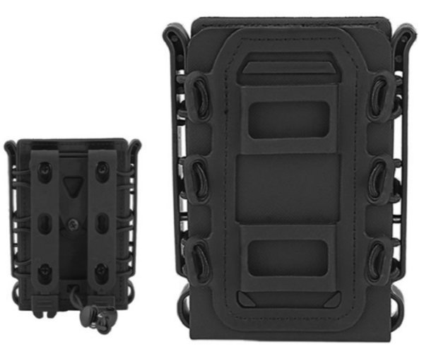 WOSPORT SCORPION STYLE SOFT SHELL MAGAZINE POUCH FOR 5.56 / 7.62 BLACK