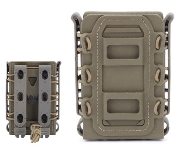 WOSPORT SCORPION STYLE SOFT SHELL MAGAZINE POUCH FOR 5.56 / 7.62 TAN