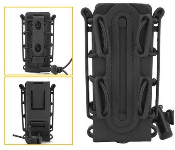 WOSPORT SCORPION STYLE SOFT SHELL MAGAZINE POUCH FOR 9MM BLACK