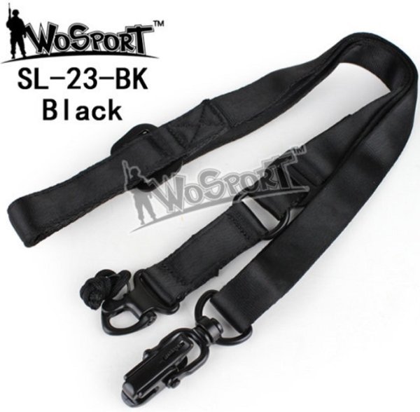 WOSPORT MS2 DOUBLE POINT STANDARD SLING BLACK