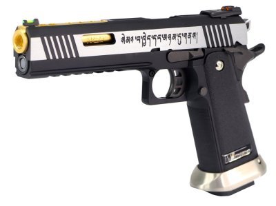 WE GBB HI-CAPA 6 IREX COMPETITION FULL-AUTO WITH MARKINGS BLOWBACK AIRSOFT PISTOL DUAL TONE / GOLD Arsenal Sports