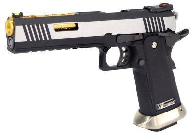 WE GBB HI-CAPA 6 IREX COMPETITION FULL-AUTO BLOWBACK AIRSOFT PISTOL DUAL TONE / GOLD Arsenal Sports