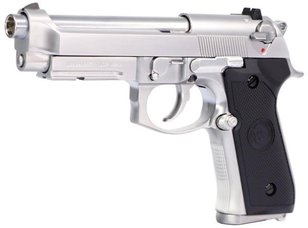 WE GBB M9A1 FULL-AUTO BLOWBACK AIRSOFT PISTOL SILVER