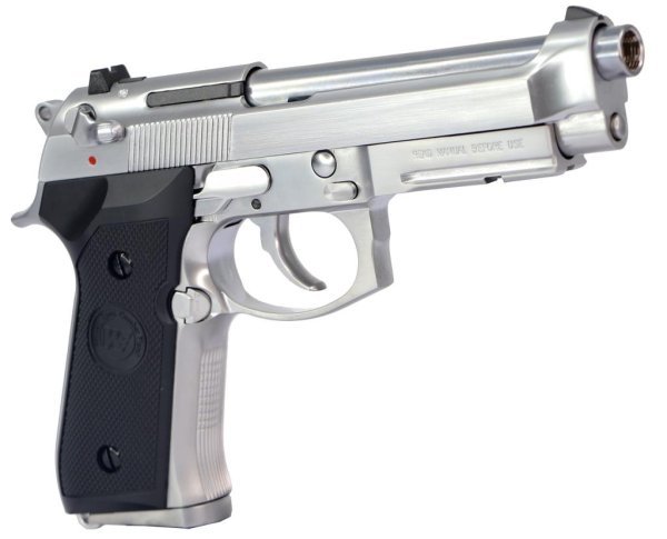 WE GBB M9A1 FULL-AUTO BLOWBACK AIRSOFT PISTOL SILVER