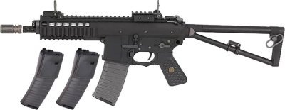 WE GBBR M4 PDW 8 BLOWBACK AIRSOFT RIFLE BLACK ( 02 MAGAZINES EXTRAS) Arsenal Sports