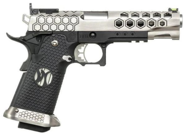 ARMORER WORKS GBB HI-CAPA AW-HX2501 BLOWBACK AIRSOFT PISTOL SILVER