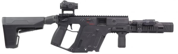 KRISS VECTOR AEG SMG RIFLE BY KRYTAC AND ANGRYGUN BLACK