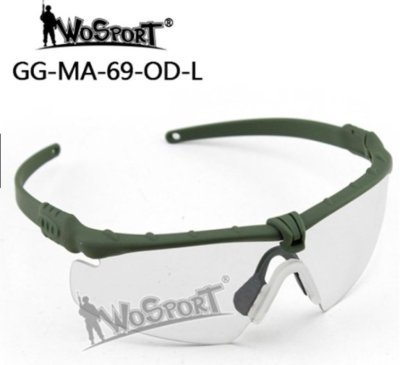 WOSPORT SHOOTING GOGGLES OD FRAME / LIMPID LENS Arsenal Sports