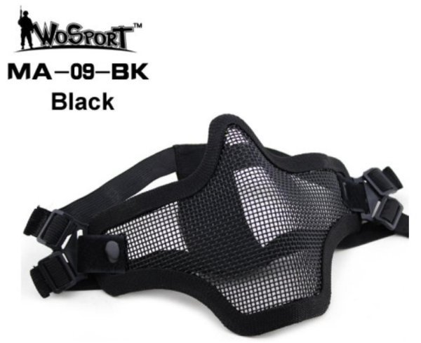 WOSPORT V1 DOUBLE BAND SCOUTS MASK BLACK