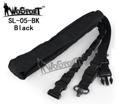 WOSPORT TACTICAL ELASTIC SINGLE POINT QD QUICK RELEASE SLING BLACK Arsenal Sports