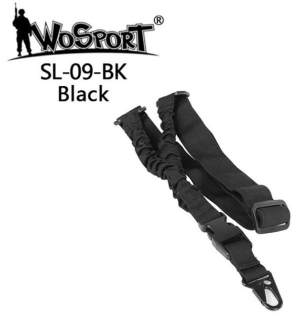 WOSPORT UPGRADED AMERICAN SINGLE POINT CORD SLING BLACK