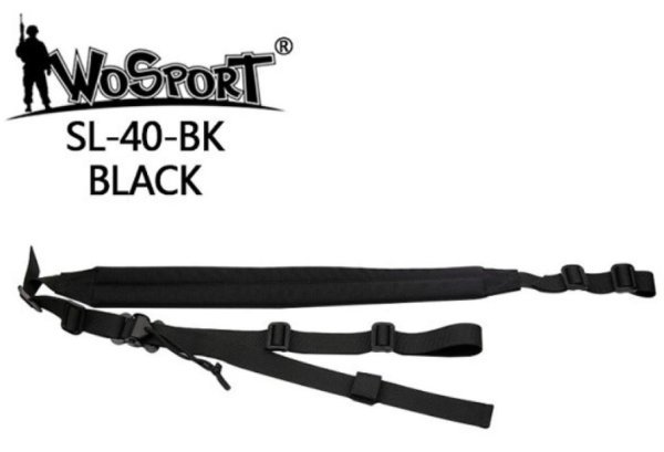 WOSPORT WIDE PADDED DOUBLE POINT SLING BLACK