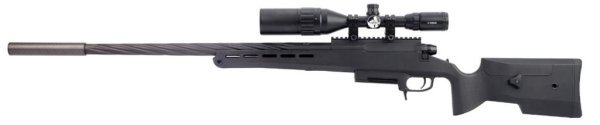 SILVERBACK SPRING SNIPER TAC41 P BOLT ACTION AIRSOFT RIFLE BLACK COMBO