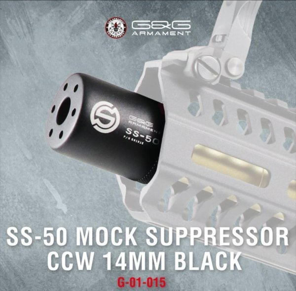 G&G MOCK SUPRESSOR SS-50 14MM CCW BLACK